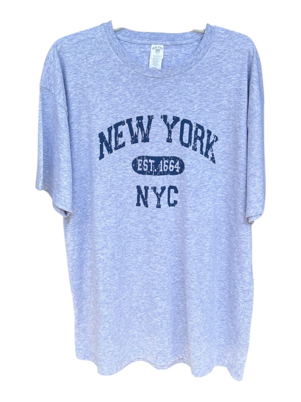 Men's New York Gray T-Shirt (Torkia Apparel)-Size XL